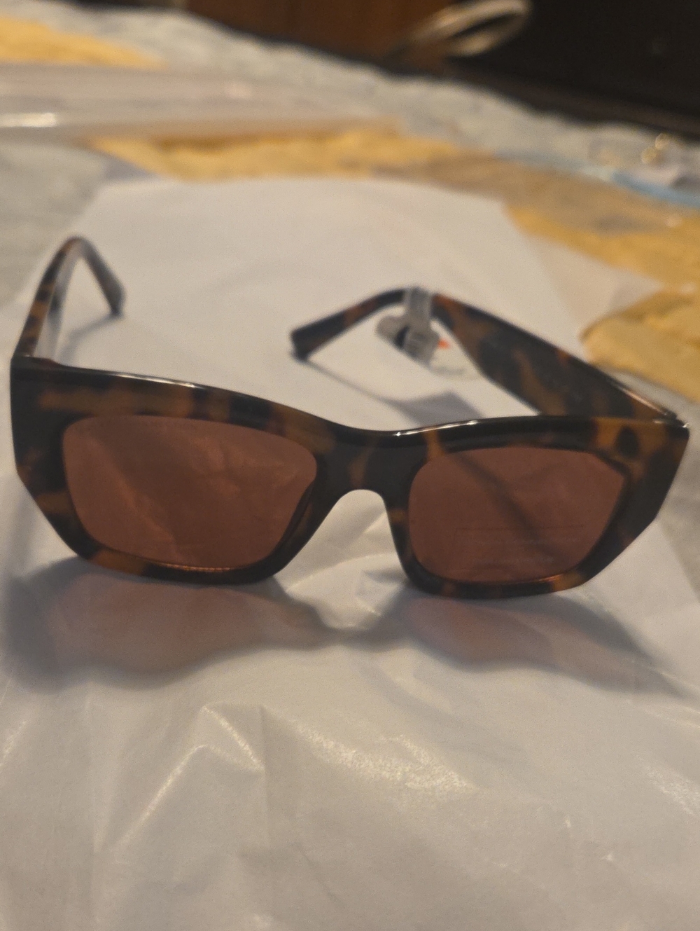 French Connection Tortoiseshell Sunglasses with Brown Accents
